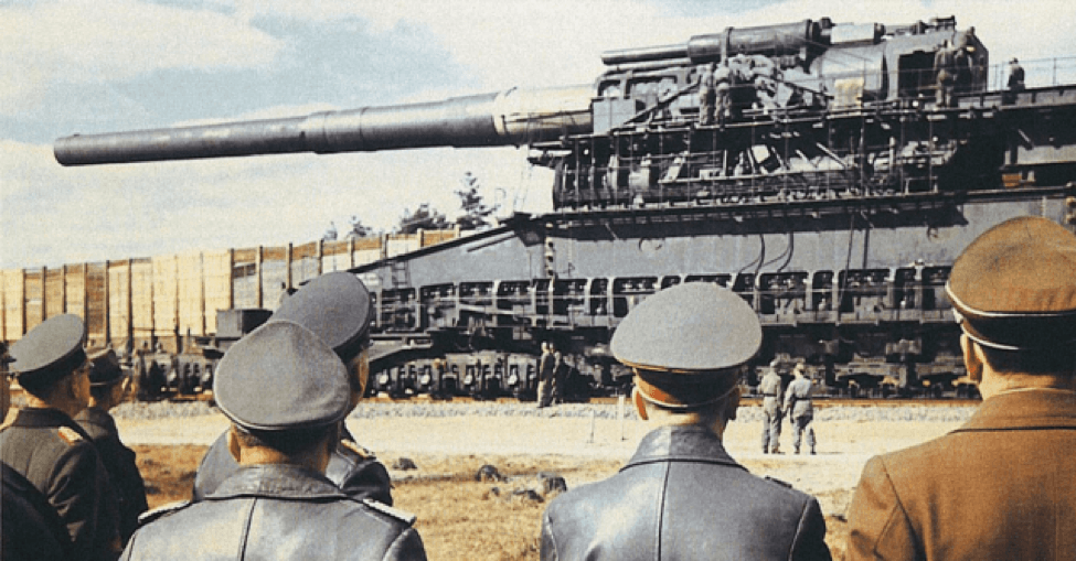 An 800 mm Schwerer Gustav shell at the Imperial War Museum…
