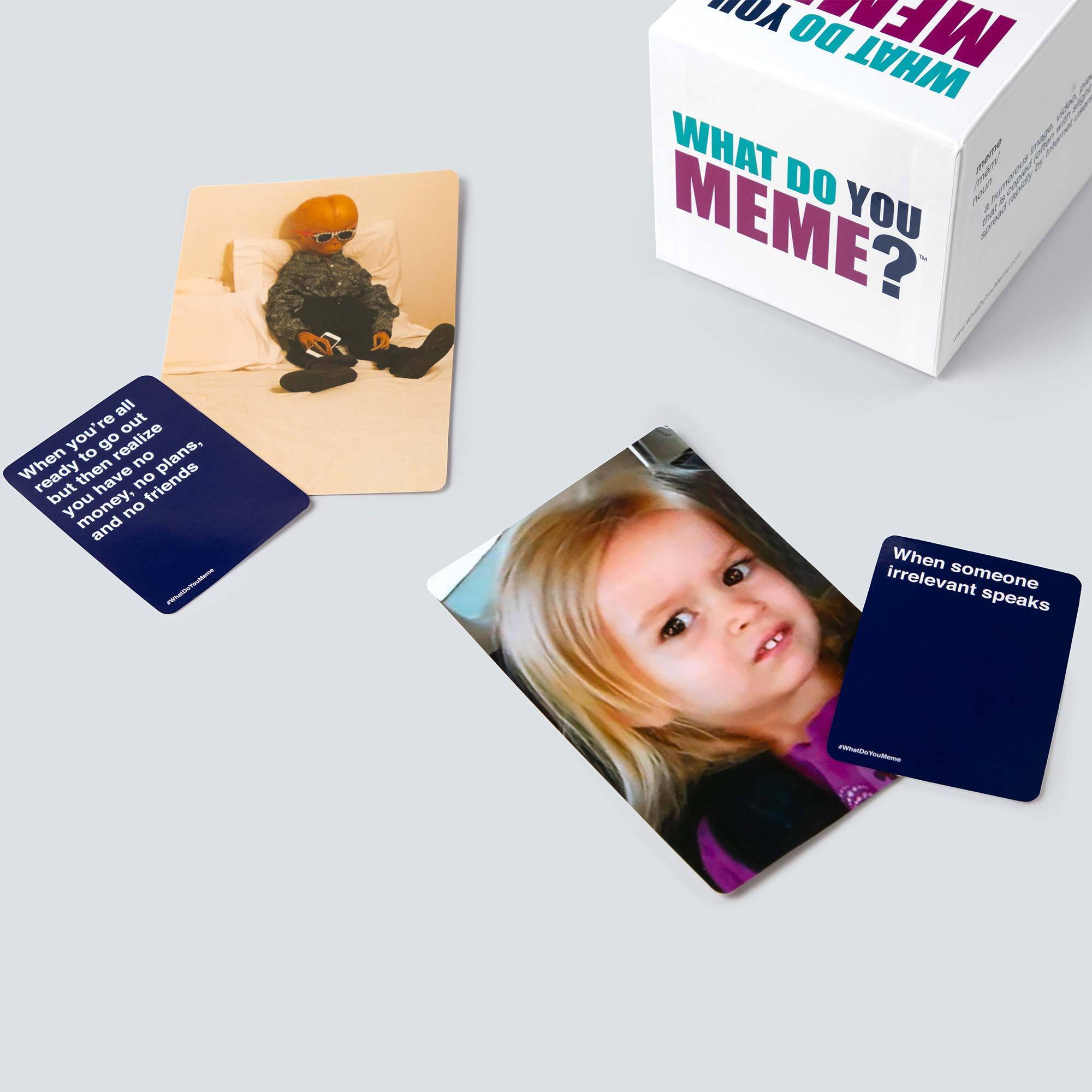 Cards from the what do you meme game