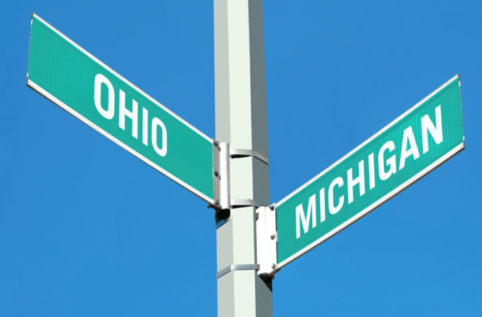 Turns out, Ohio and Michigan have been at odds for a long time