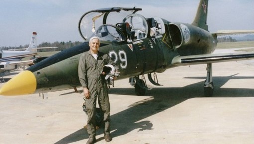 former marine robert lutz with l-39