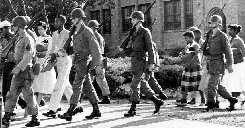 Little Rock Nine black students