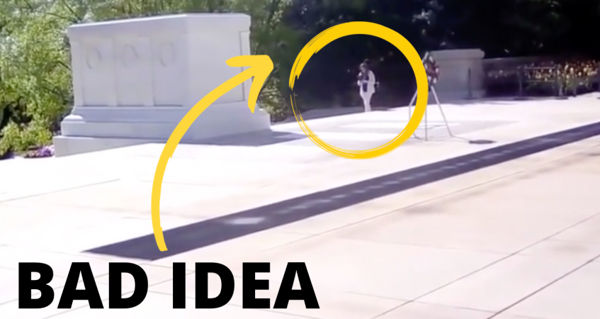 WATCH: Here’s what happens when you walk on the Tomb of the Unknown Soldier to get a selfie