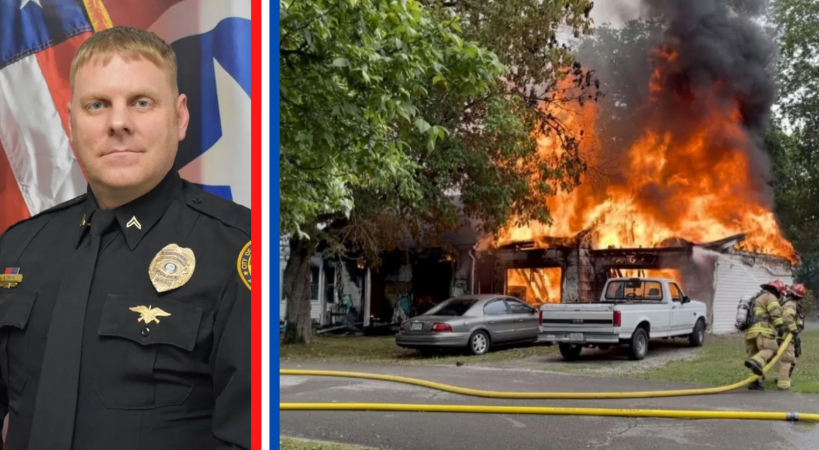 Columbia police officer runs into burning home to rescue disabled woman