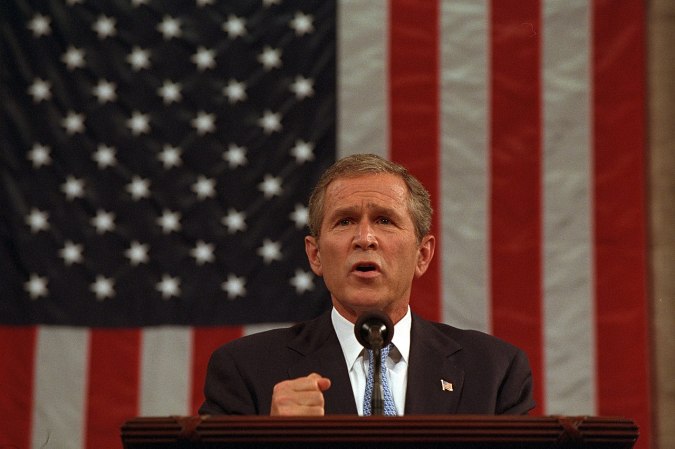 George W. Bush survived an assassination attempt because of a red handkerchief