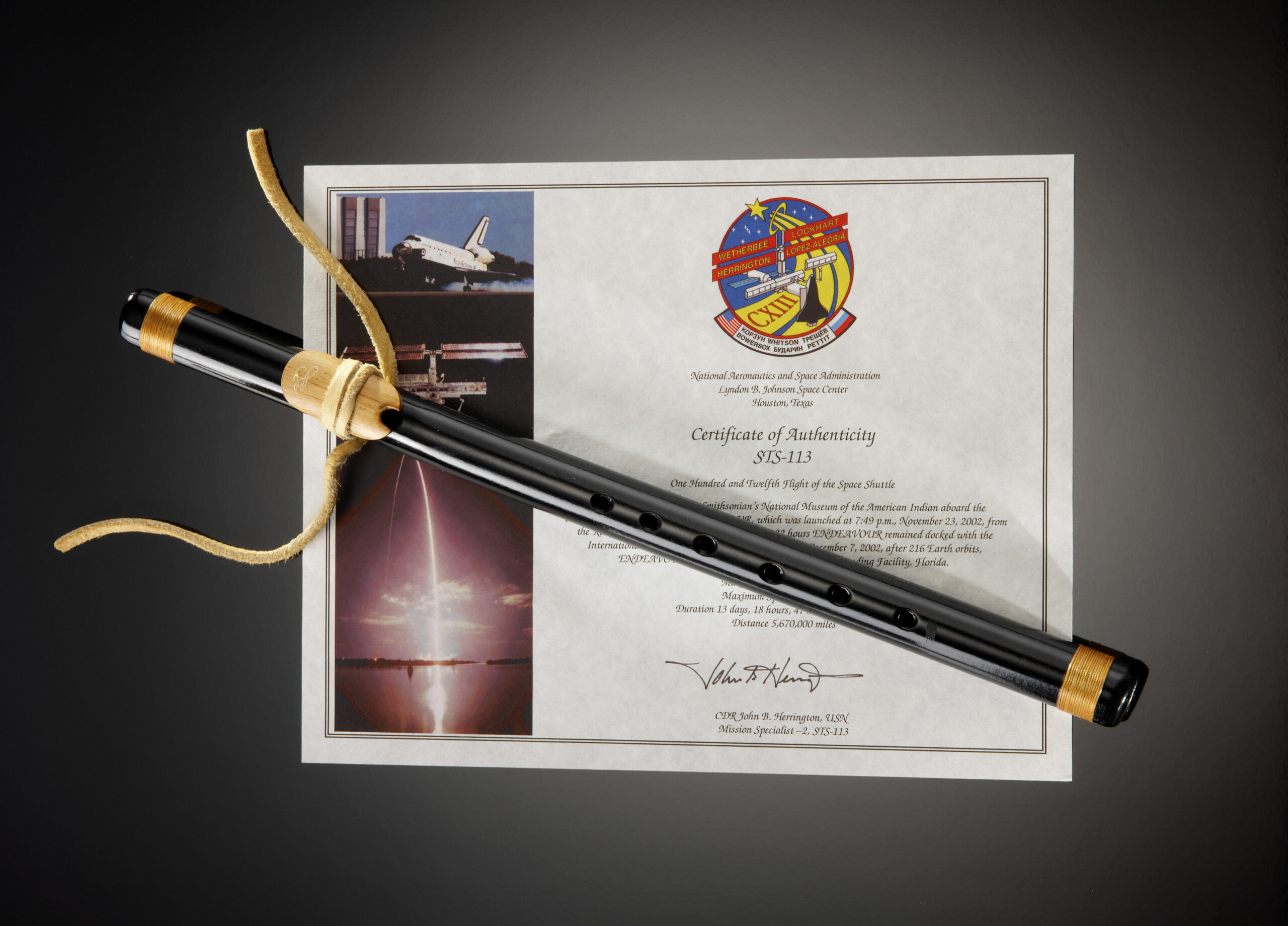 flute from historic space flight