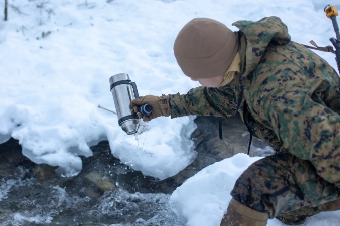 This is why it is important that troops stay hydrated during the coldest months