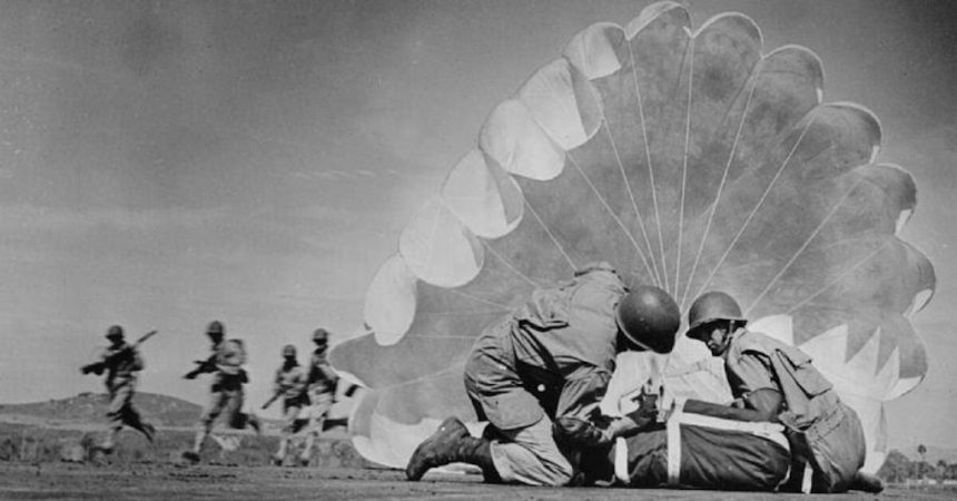 Why American paratroopers in World War II wore yellow gloves