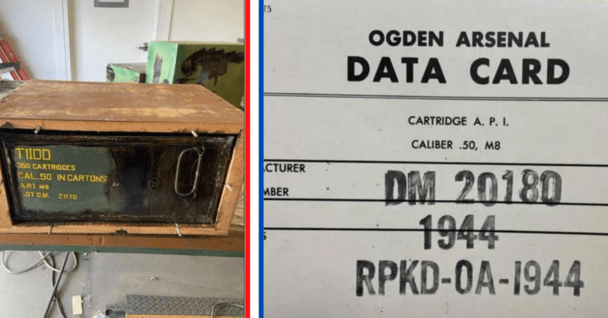 This WWII ammo box had some choice words for Hitler inside