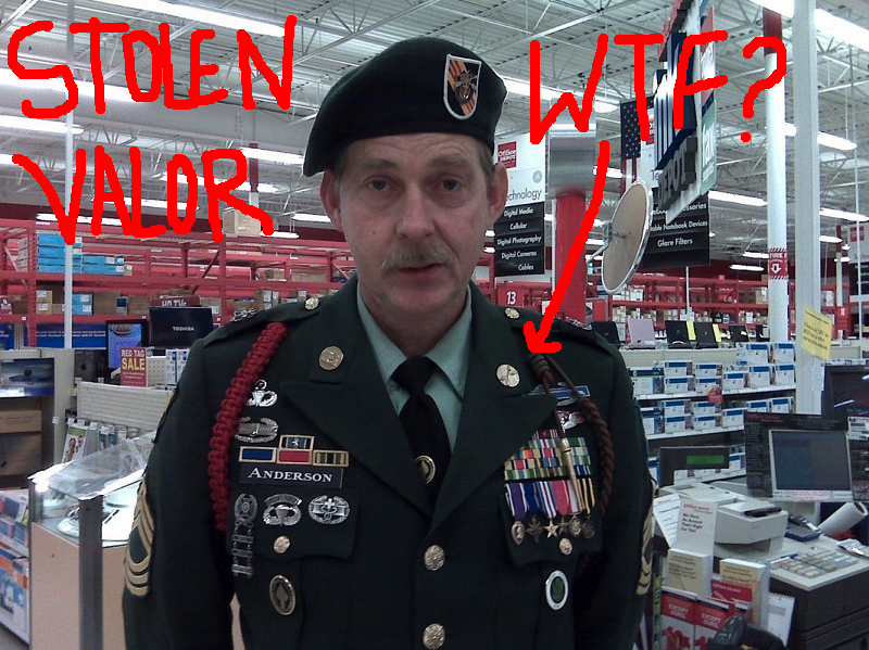 stolen valor at the store