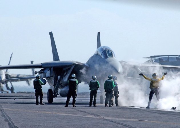 The first time the F-14 Tomcat’s gun was used in combat was during ’12 Strong’