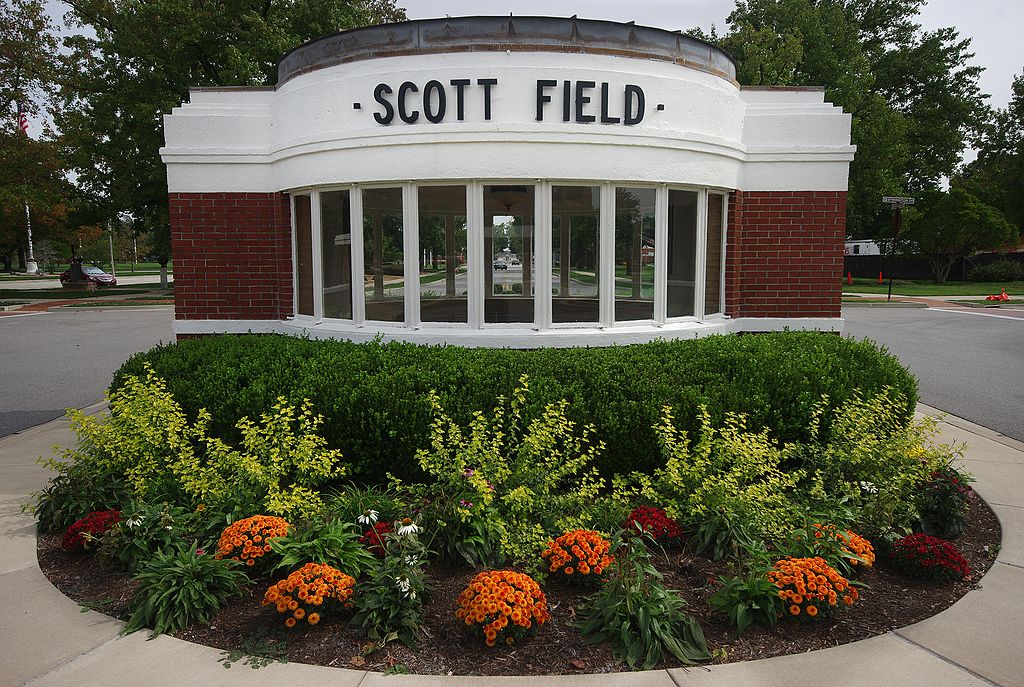 Old gate at Scott Air Force Base