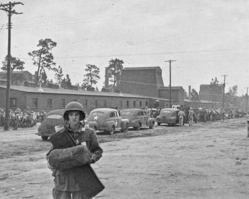 wwii veteran Jim "pee wee" martin in combat load