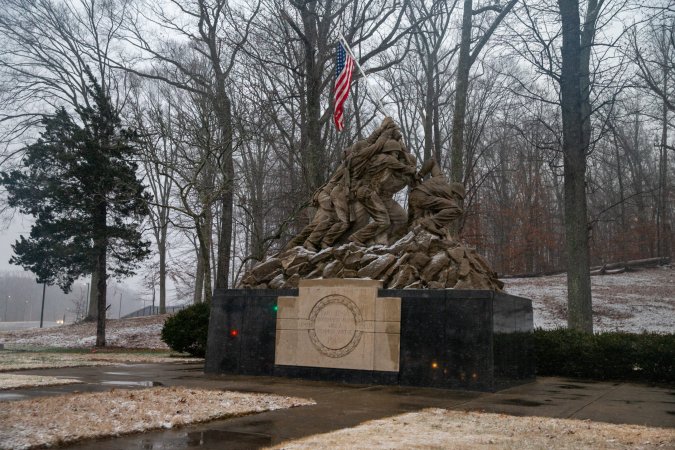 quantico marine statue