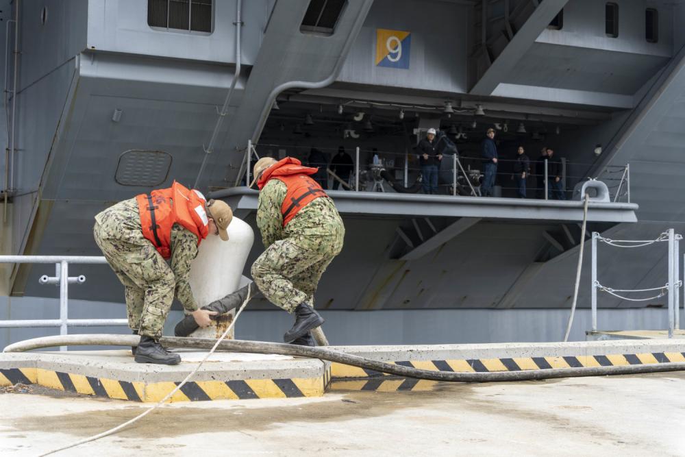 preparing USS Gerald R. Ford