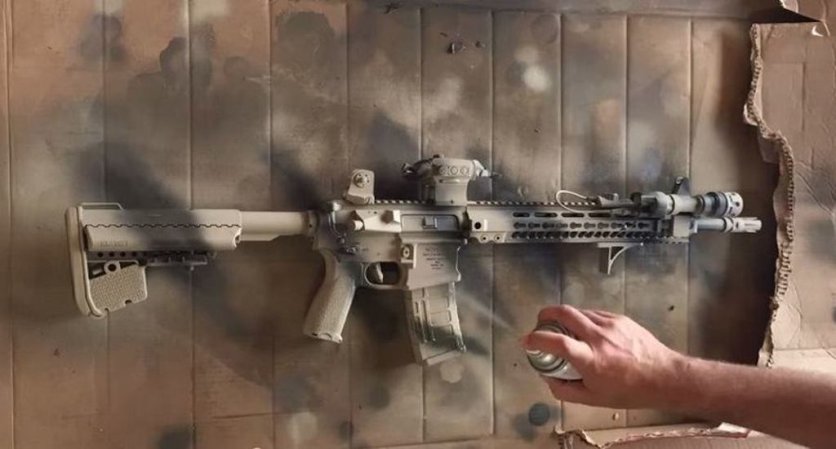 how to spray paint an ar-15