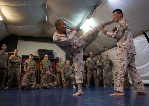 Japan’s Self Defense Force combatives were designed for fighters in full battle rattle