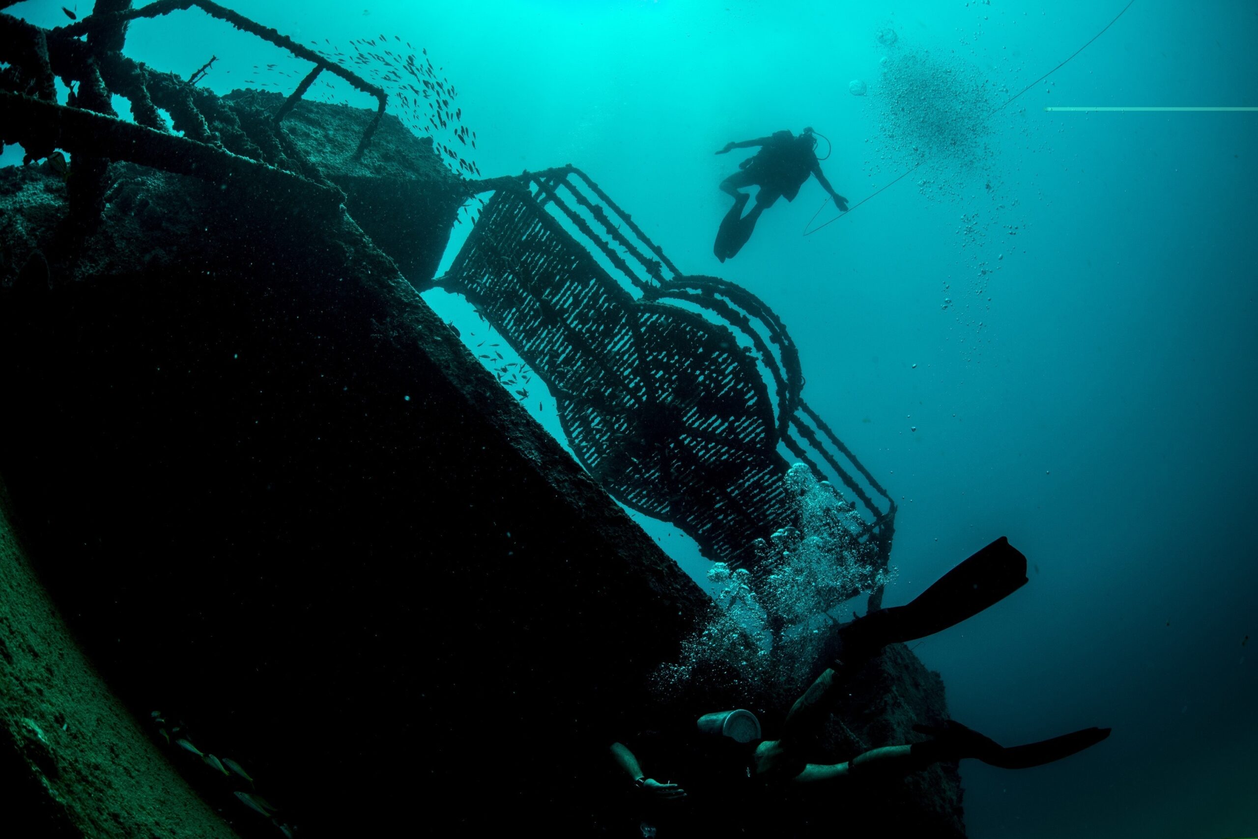 a diver finds a ghost ship