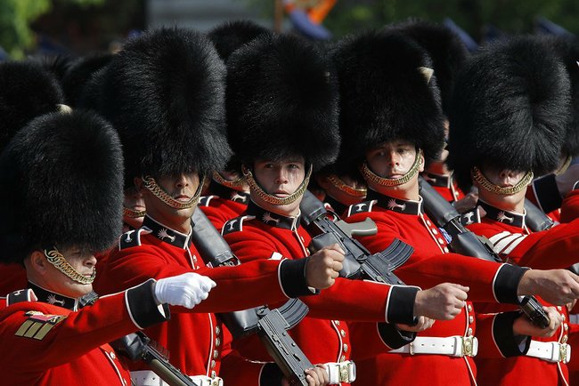 british troops in victory day parade