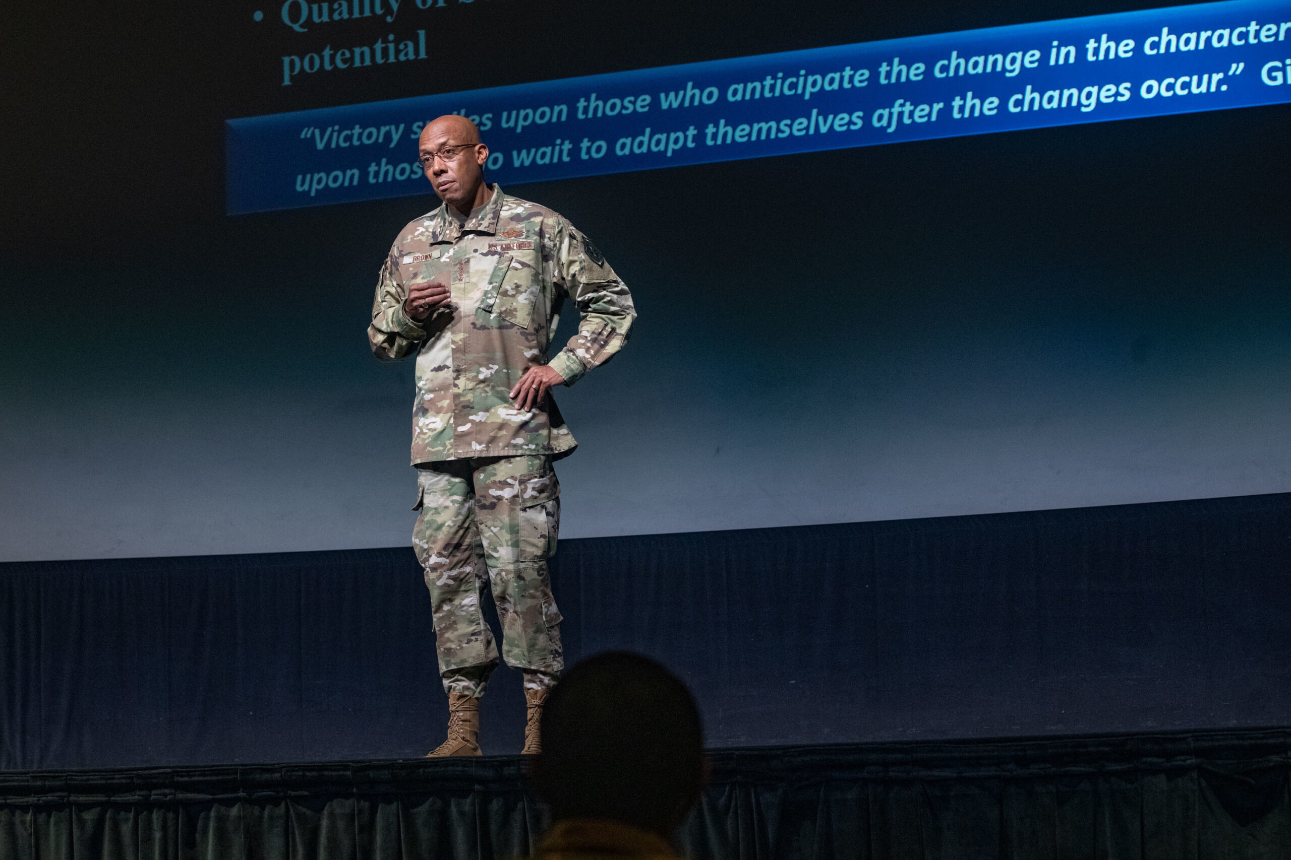 general brown speaking