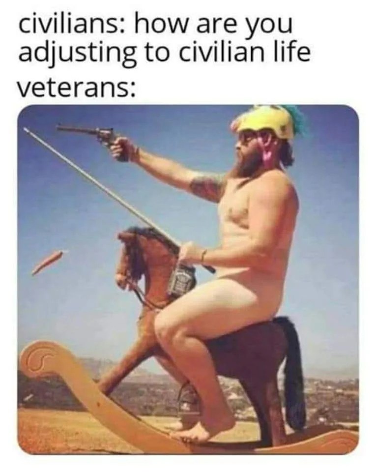 adjusting to civilian life meme