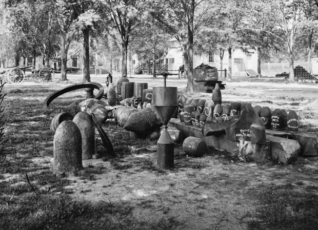 Captured Confederate ordnance at city point