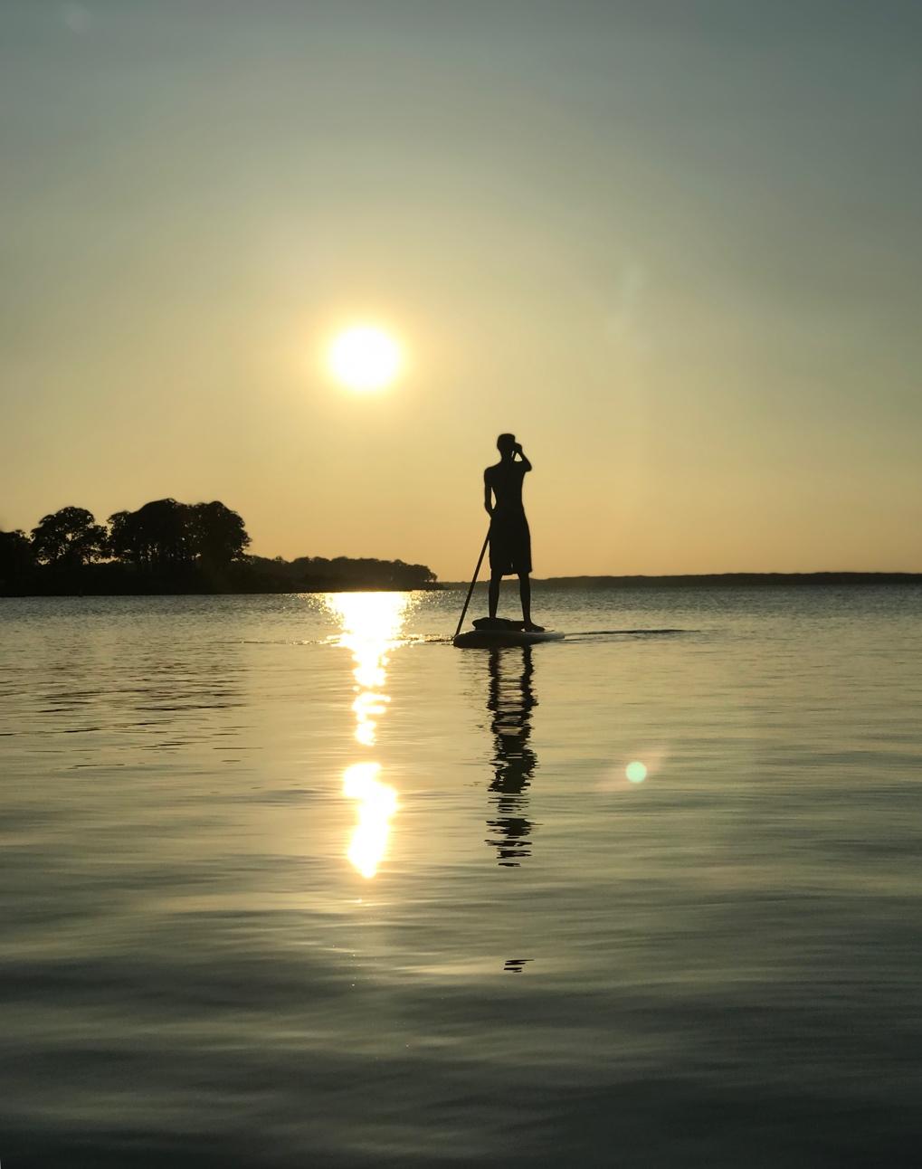 paddle boarding