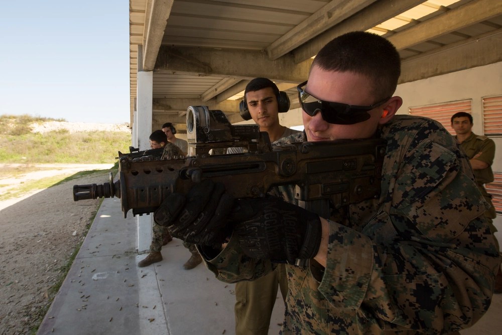 IDF rifles being fired.