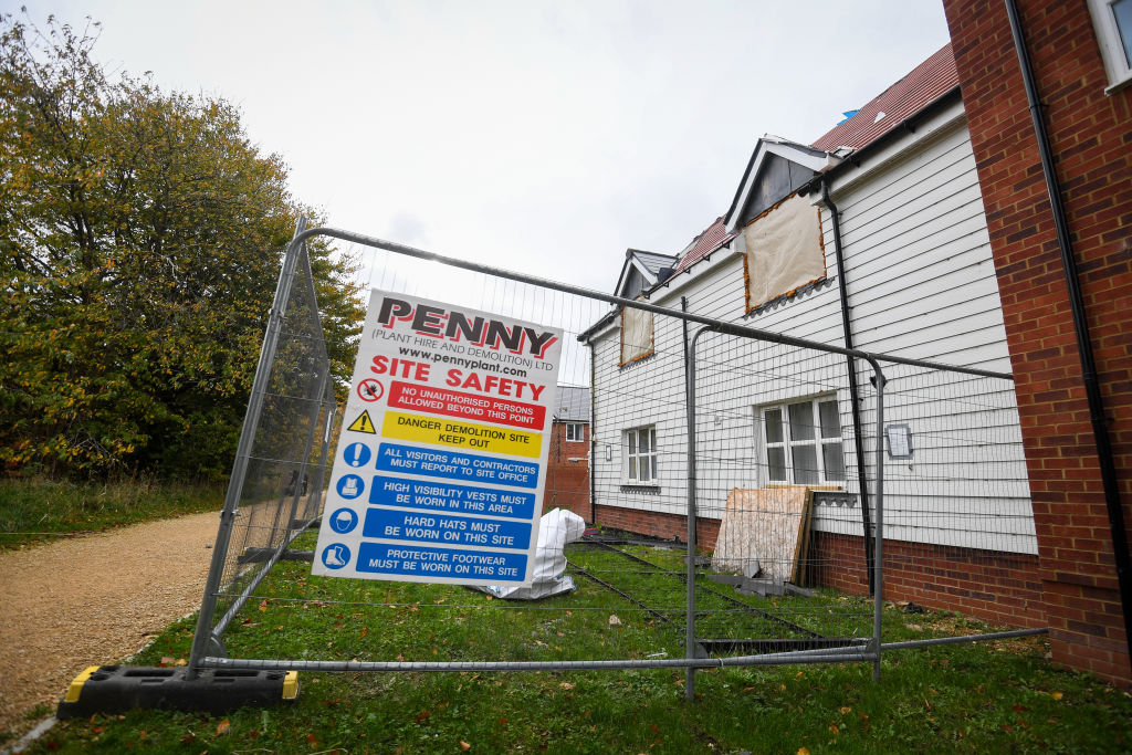 A general view of the former flat of Charlie Rowley and a neighbouring flat.