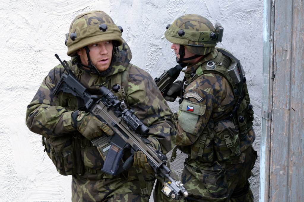 Czech soldiers participate in exercise Combined Resolve at the Joint Multinational Readiness Center in Hohenfels, Germany, Nov. 15, 2013. Combined Resolve is an annual U.S.-led combined arms exercise designed to prepare U.S. and European forces for multinational operations. (U.S. Army photo by Gertrud Zach/Released)