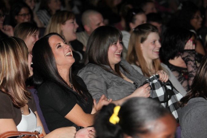 Friends at a comedy show