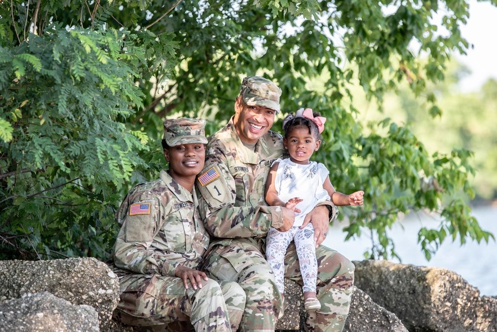 Photo of APG dual military family for APG Military Appreciation cover honoring the unique sacrifices made by our service members.