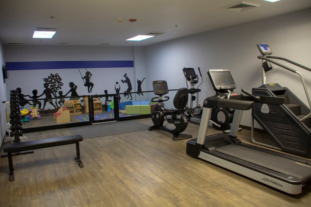 family fitness room on base