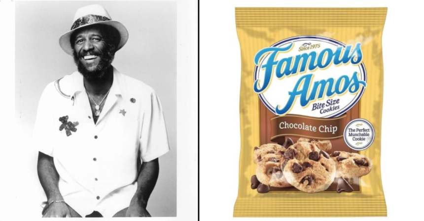 Wally Amos and a bag of cookies