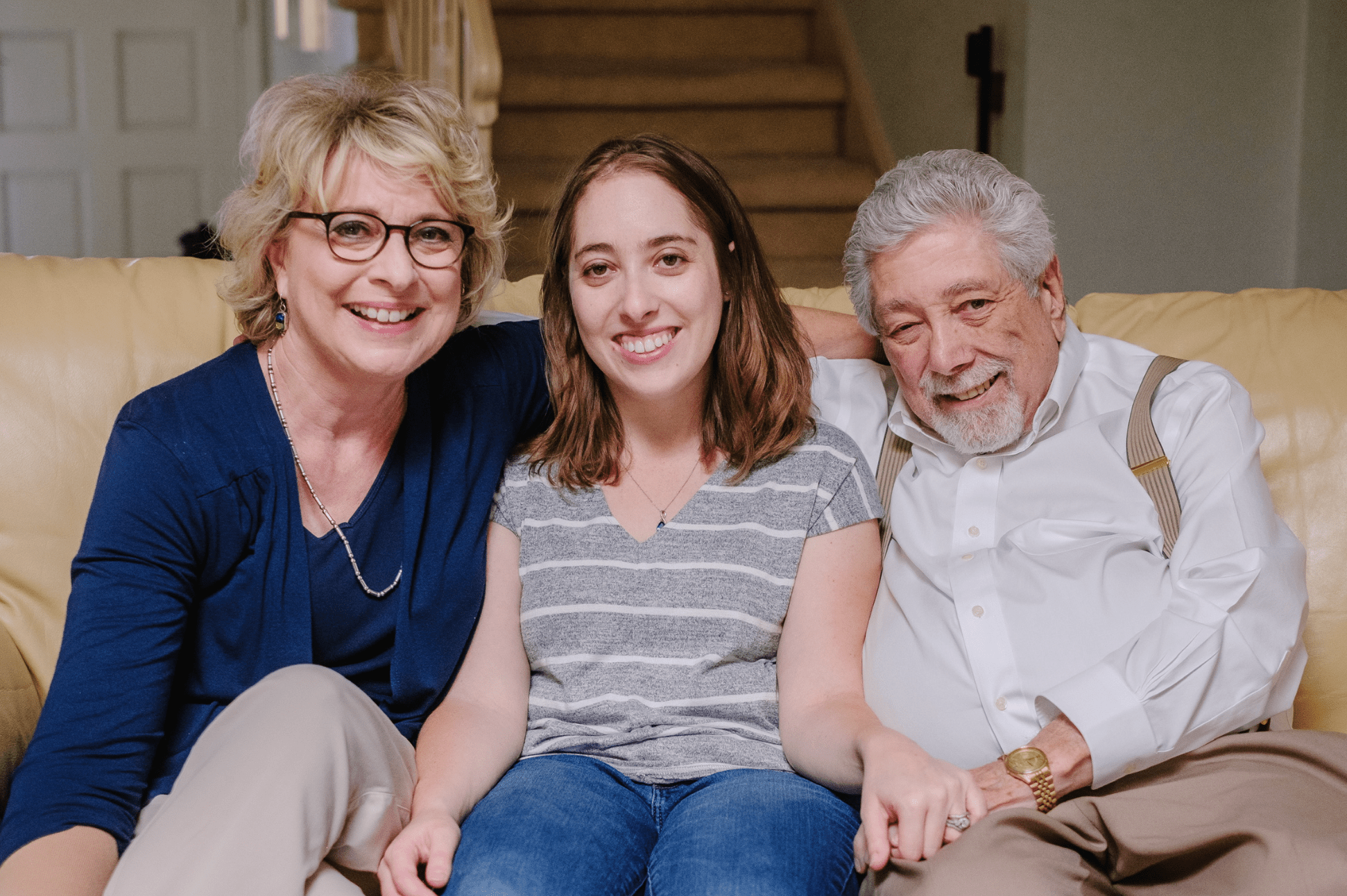 Family on a couch