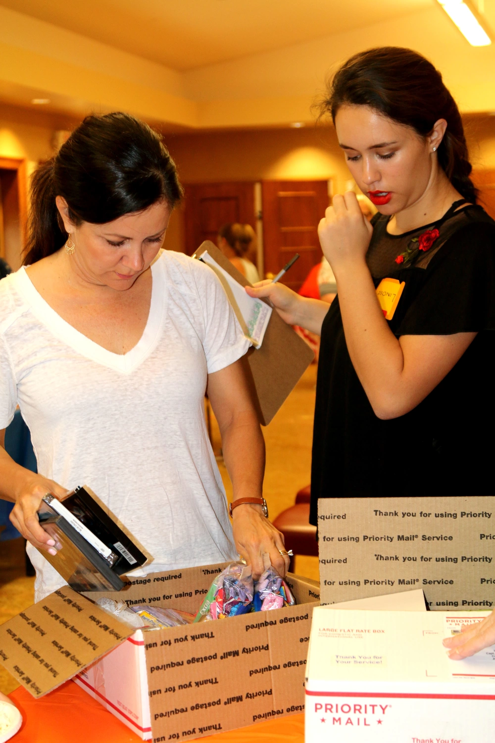 Family and Friends of the 314th Combat Sustainment Support Battalion gathered at St. John the Baptist Greek Orthodox Church in Las Vegas, May 30, to prepare care packages for 314th CSSB Soldiers, currently deployed to Iraq in support of Operation Inherent Resolve. Events like this provide opportunity to foster community pride and family wellness, while promoting Soldier morale and unit esprit de corps.