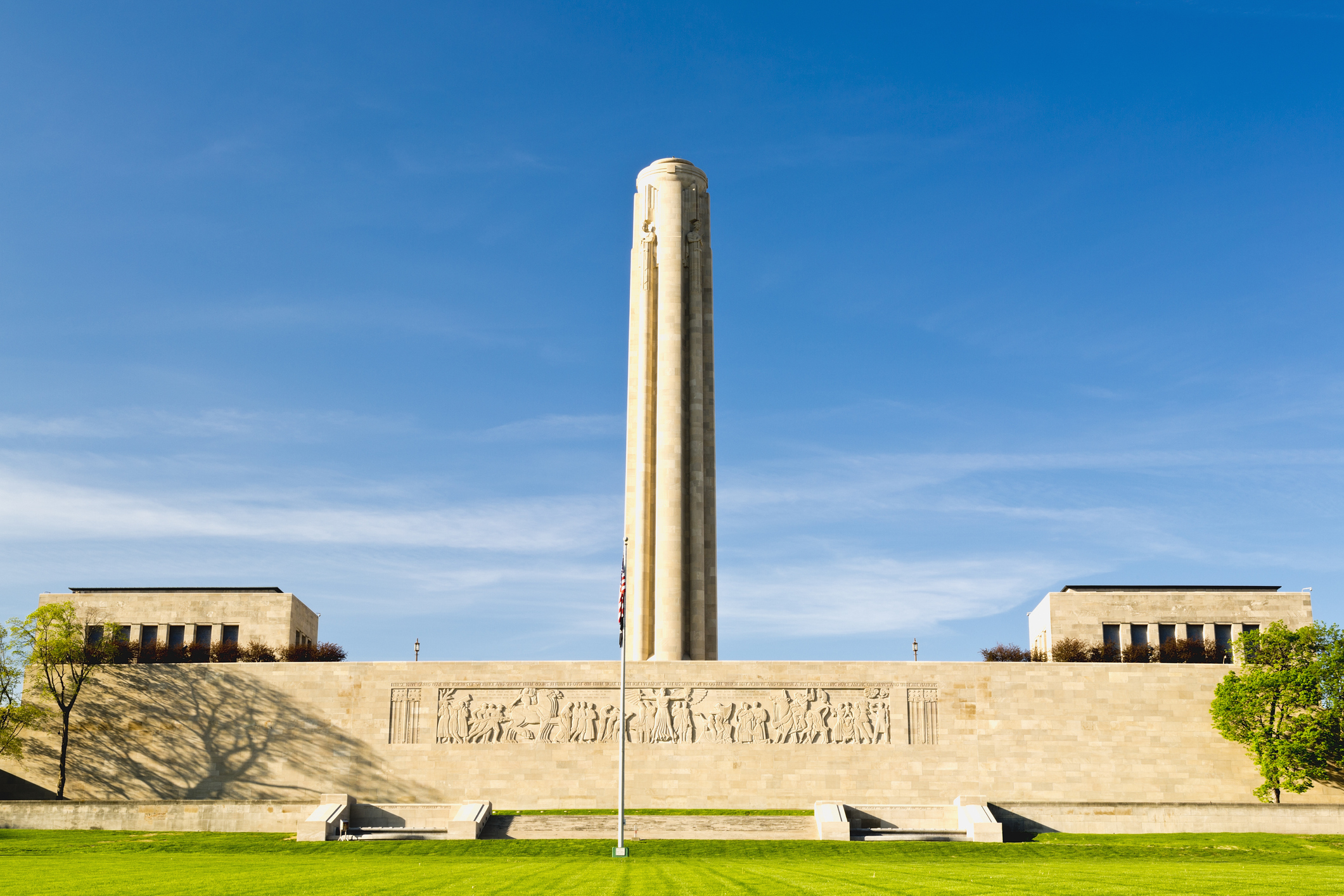 A memorial to the soldiers who died in World War I. It houses The National World War I Museum, as designated by the United States Congress in 2004. Getty Images.