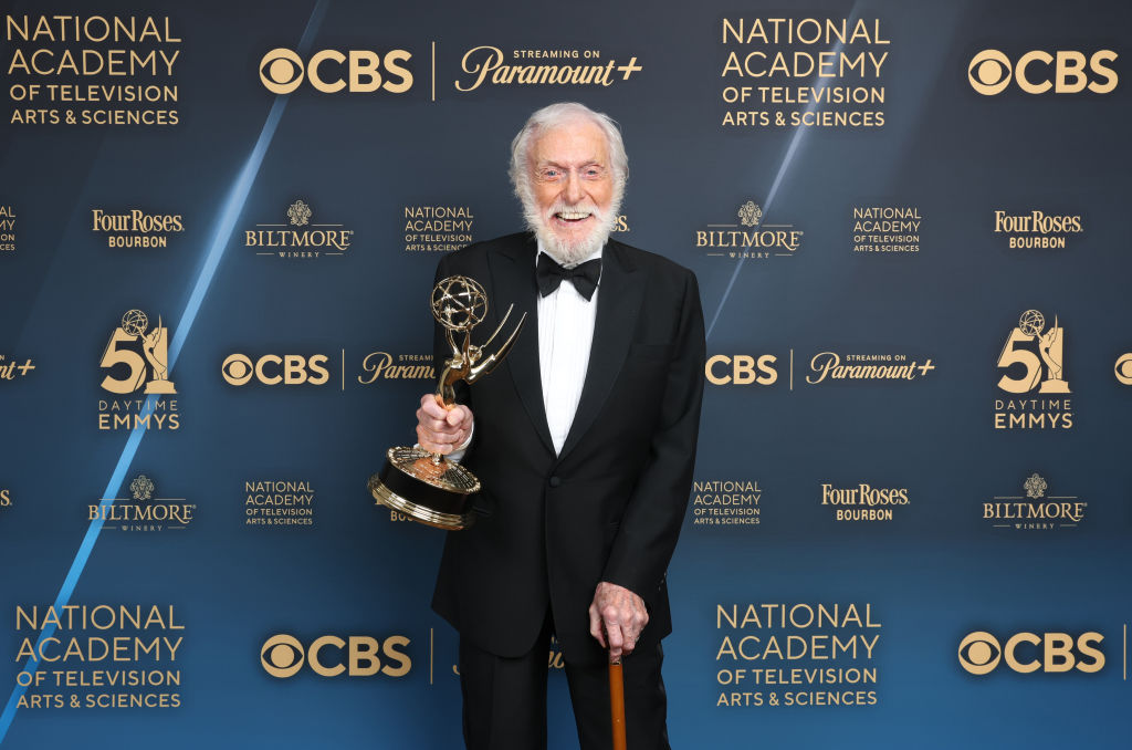 LOS ANGELES, CALIFORNIA - JUNE 07: Dick Van Dyke wins Guest Performance in a Daytime Drama Series for "Days of our Lives" at the 51st Annual Daytime Emmys Awards on June 07, 2024 in Los Angeles, California. (Photo by Stewart Cook/Getty Images for NATAS)