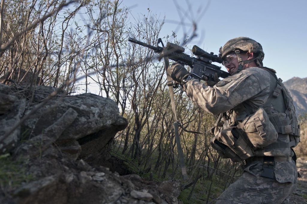 Medic engaging insurgents in 2010