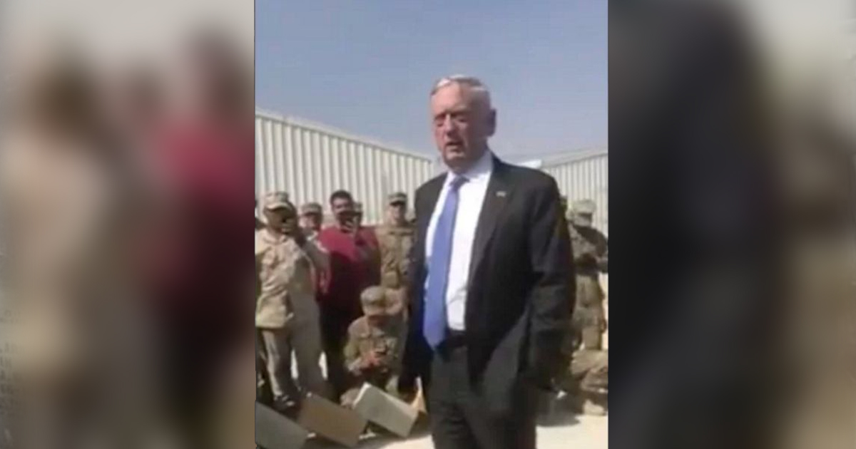 Mattis boosts troops’ morale with impromptu epic speech