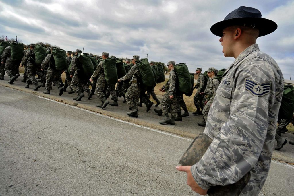 airmen marching