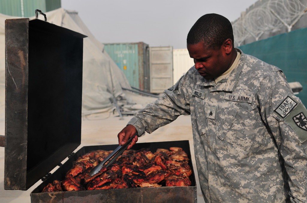 Taliban interrupts soldiers’ cookout, soldiers care less and keep grilling