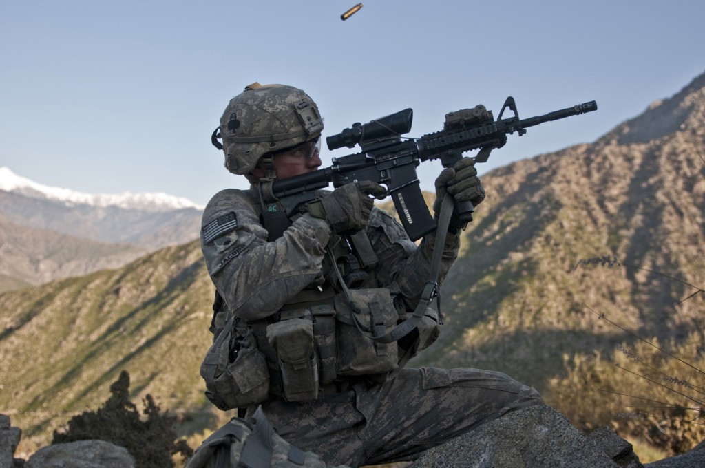 101st Airborne Division medic engaging insurgents in the Shal Valley