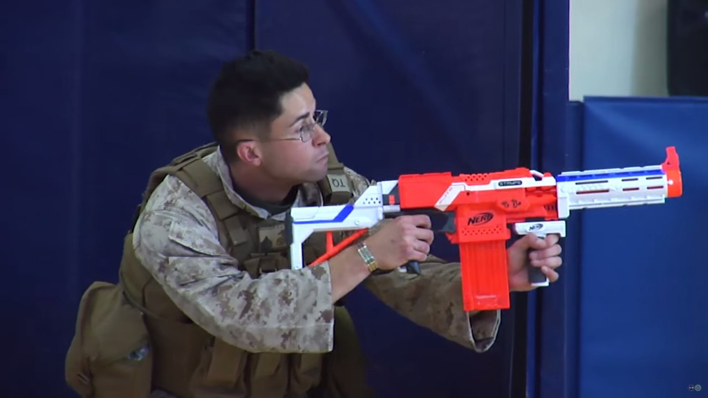 Watch Marines fight a Nerf war against military brats