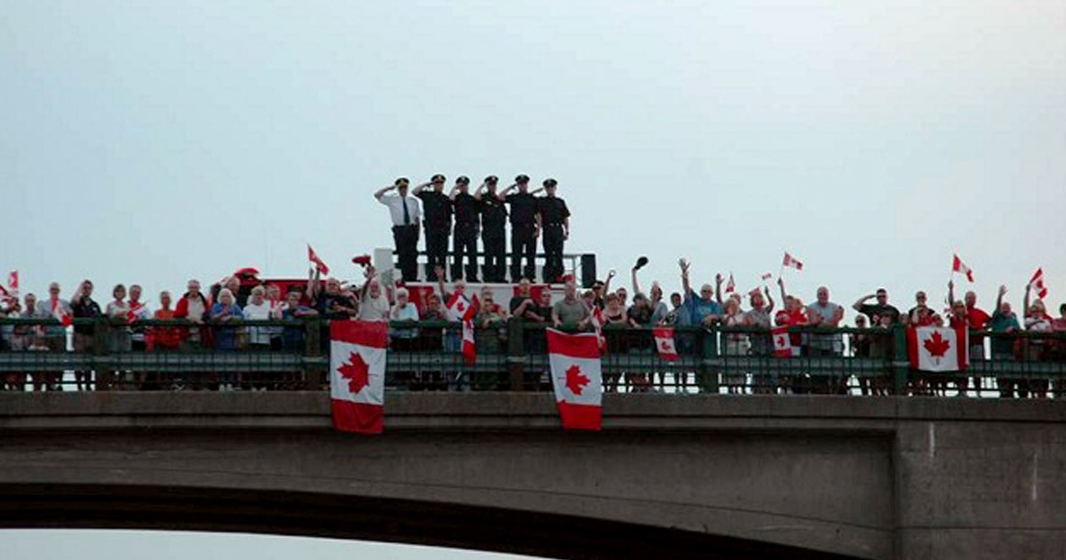 Canadians honor their fallen troops by lining the ‘Highway of Heroes’