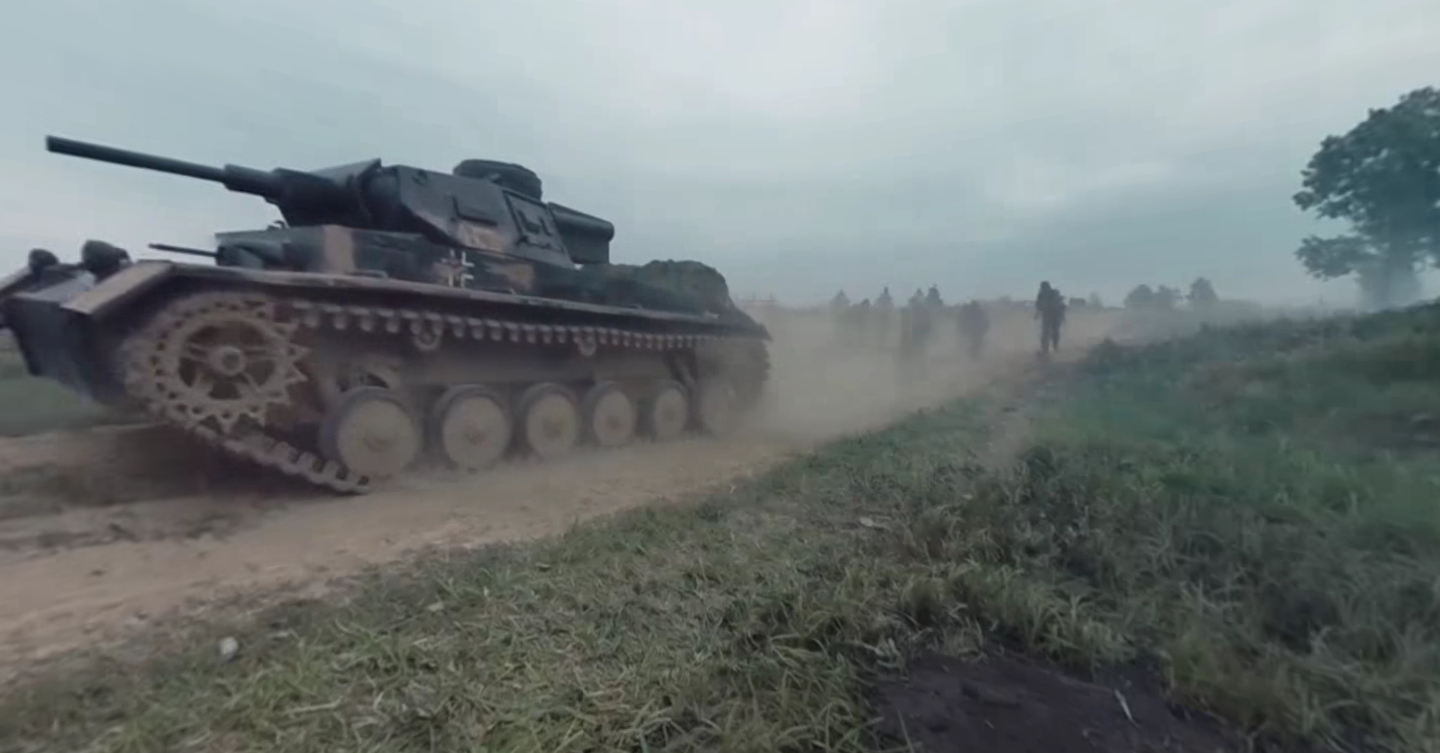This immersive video gives a 360 degree look at World War II combat