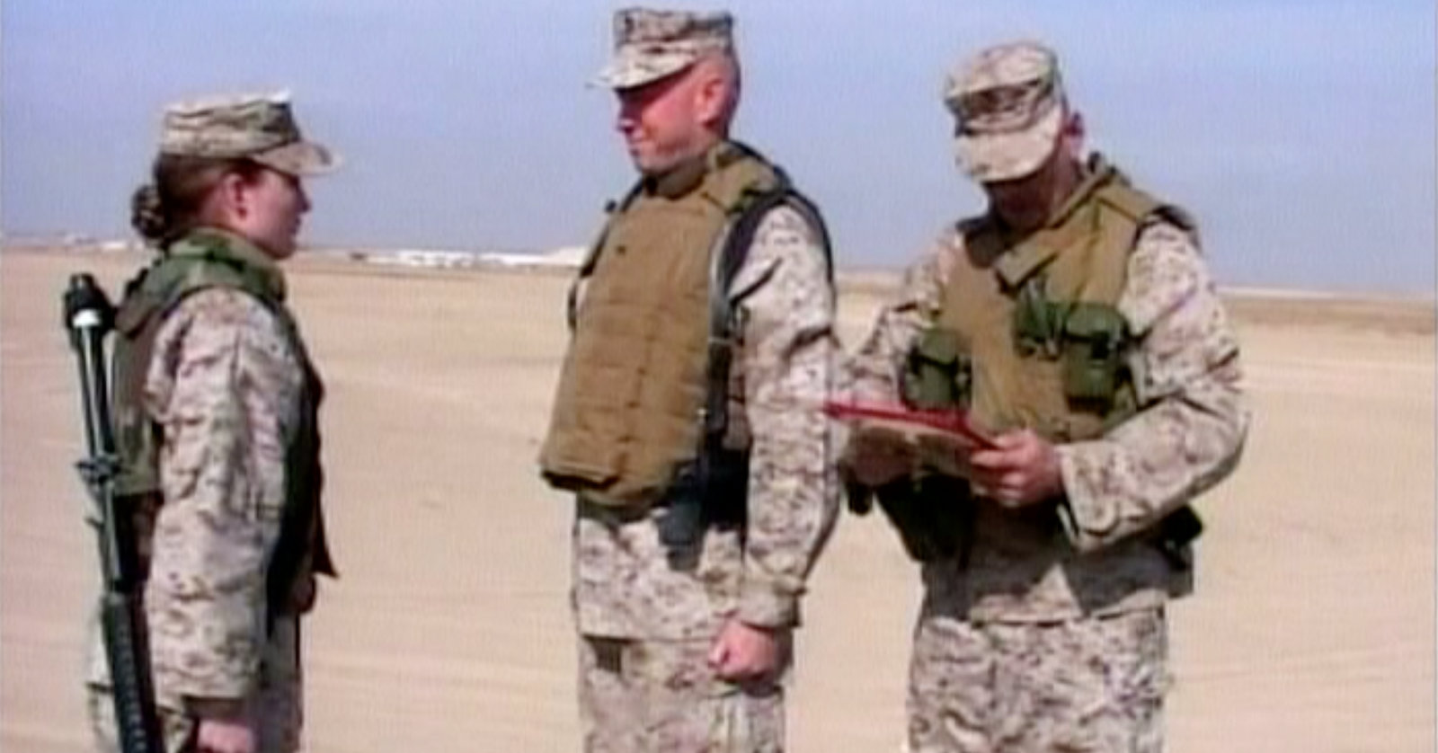 Watch this Marine get promoted in the middle of a minefield