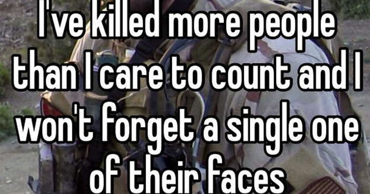 Returning vets don’t flinch in these 16 very real Whisper confessions