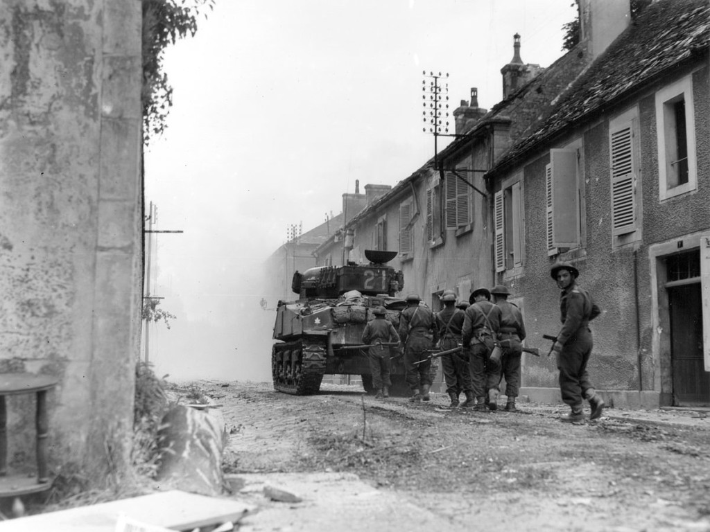 A tank from the Bomb's regiment in France in 1944