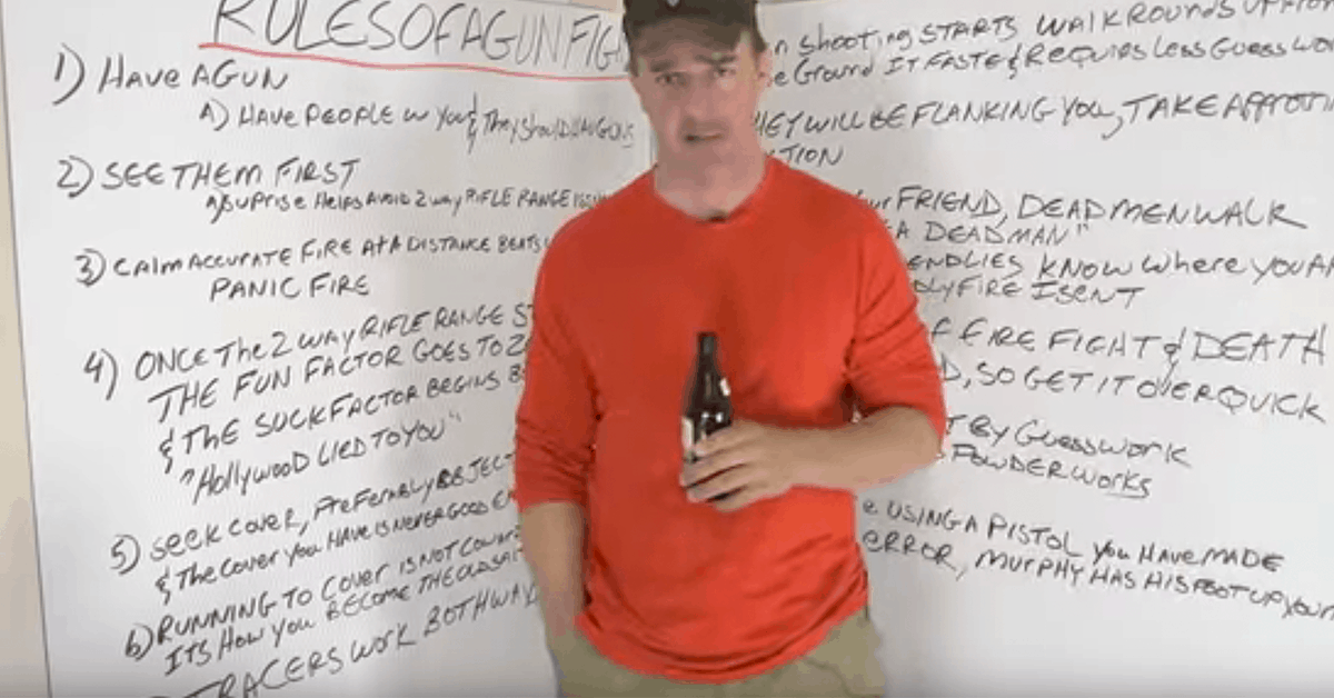 How to survive a gunfight (according to a drunk Green Beret)