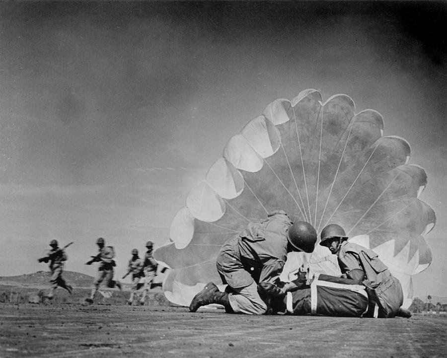 Paratroopers after conducting a combat jump